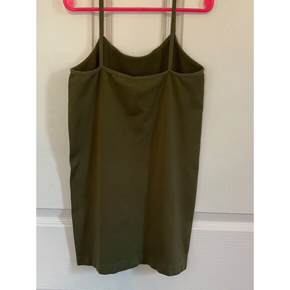 Olive Green Spaghetti Strap Cami Tank Top For Women by Colorful - Picture 8 of 14